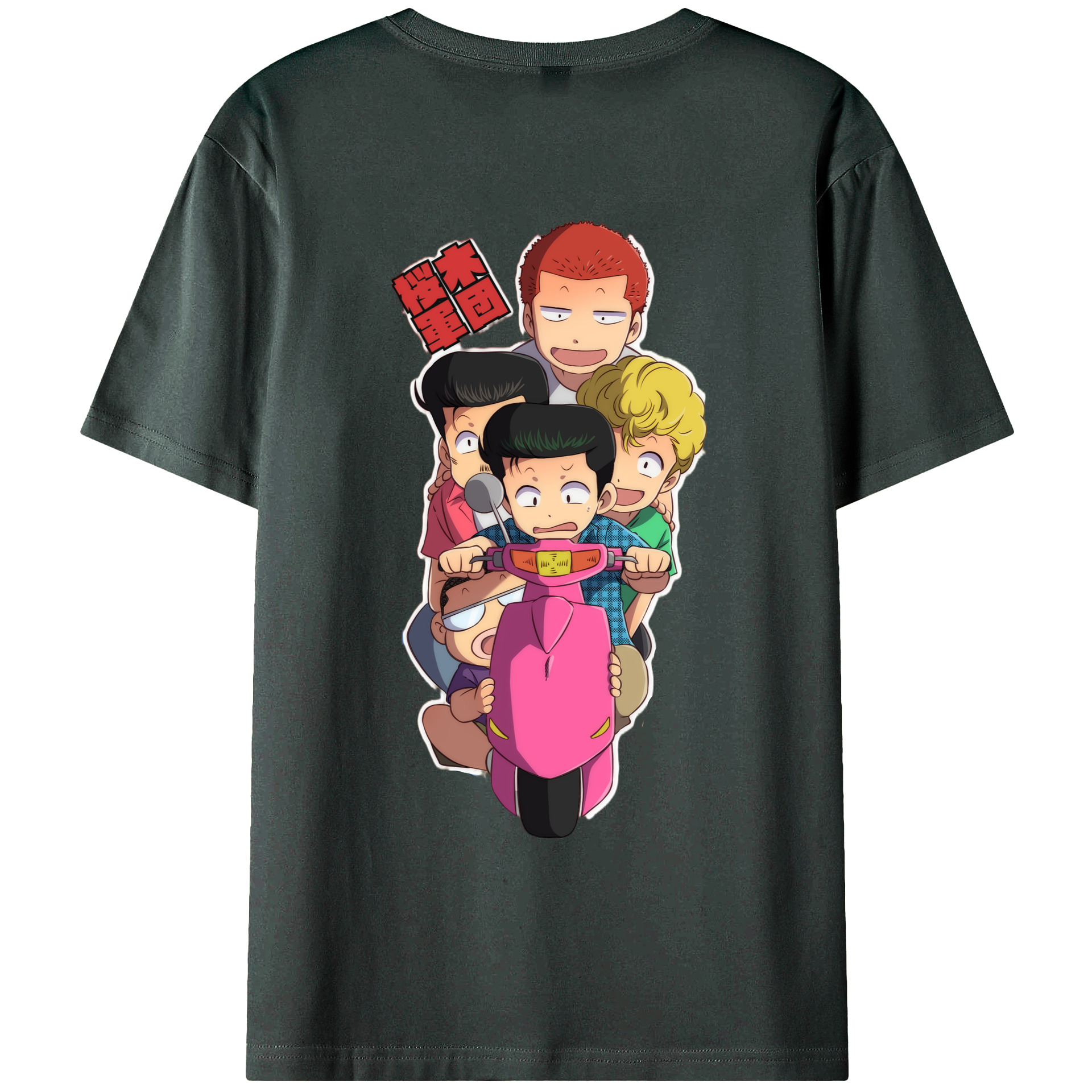 （画像用） SLAM DUNK／スラムダンク 綿100％ メンズ半袖Tシャツ（バックプリント） 通気性